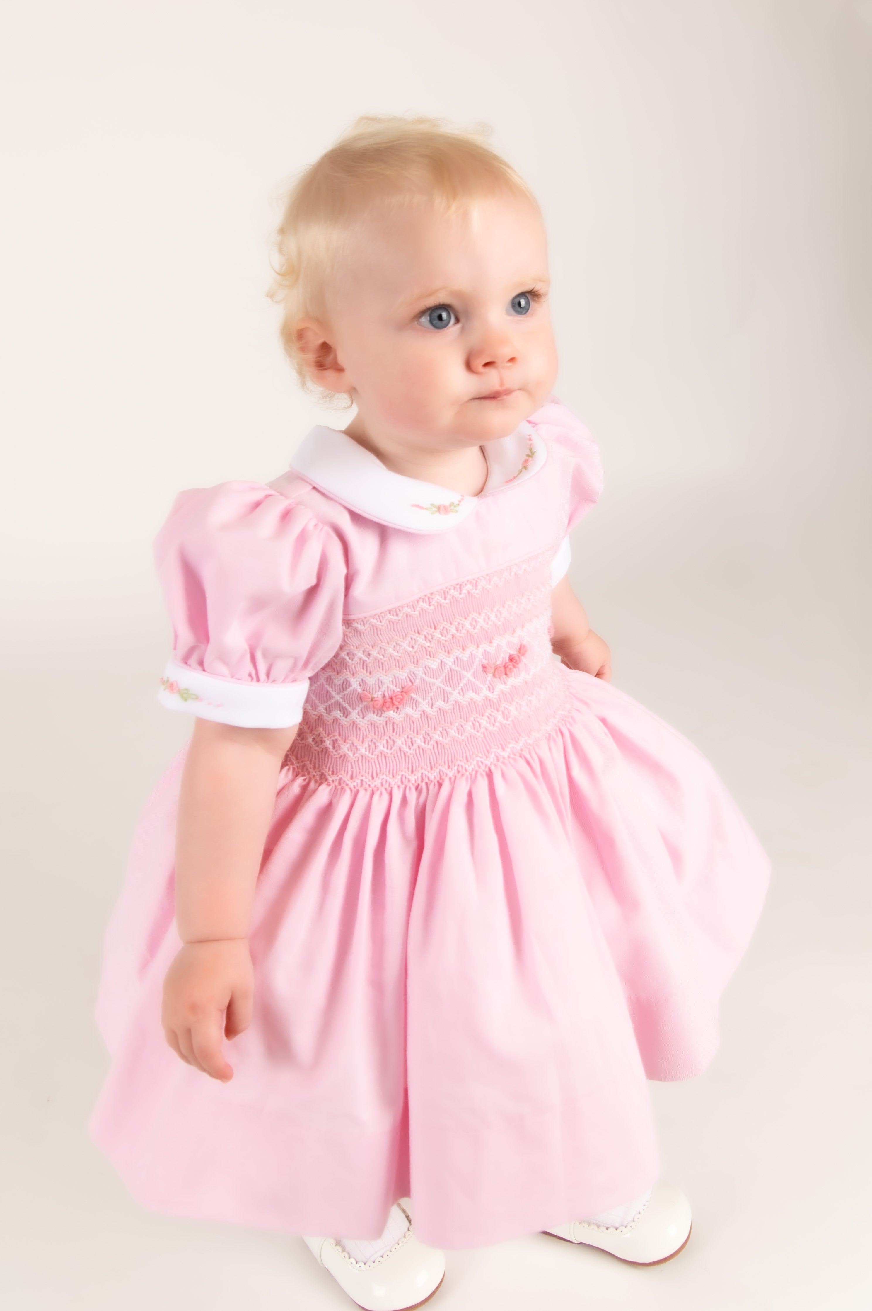 Rose Pink Hand-Smocked Dress