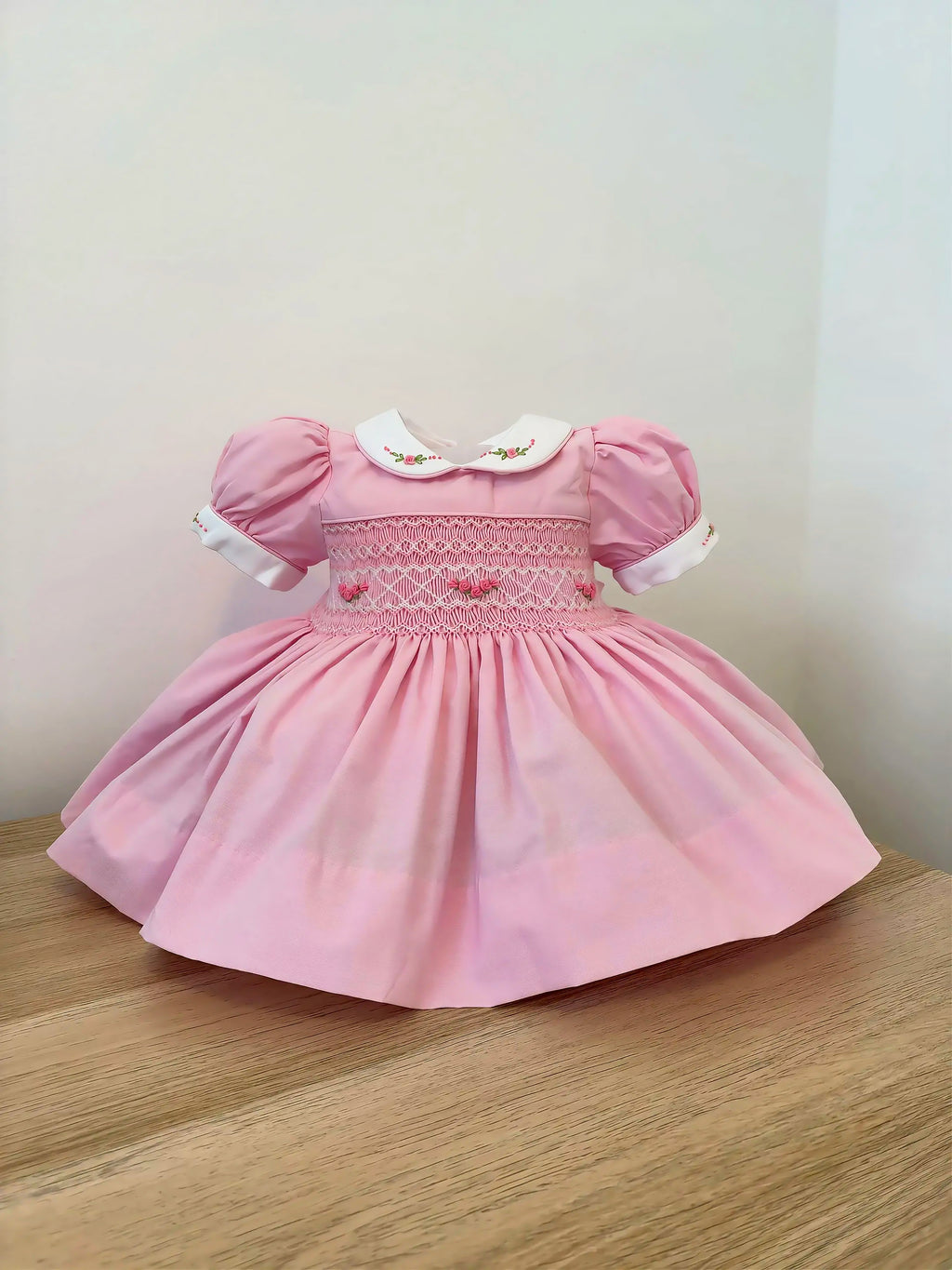 Rose Pink Hand-Smocked Dress