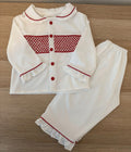 Noelle Red Smocked Girls' Pyjama Set